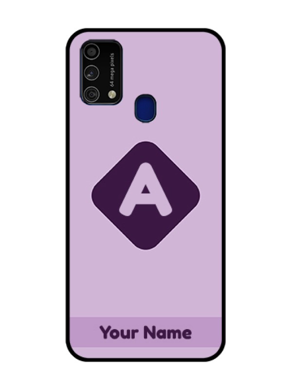 Custom Galaxy F41 Custom Metal Phone Case - Custom Letter In Curved Badge Design