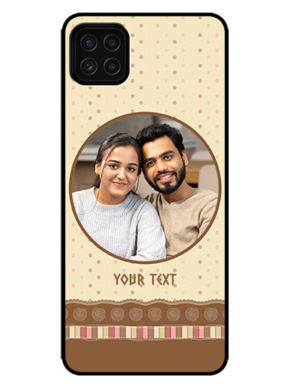 Custom Galaxy F42 5G Custom Metal Phone Case - Brown Dotted Mobile Case Design