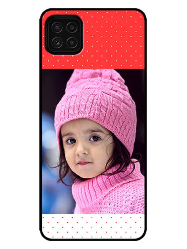 Custom Galaxy F42 5G Custom Metal Phone Case - Red Pattern Design