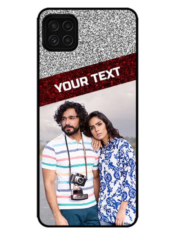 Custom Galaxy F42 5G Custom Metal Phone Case - Image Holder With Glitter Strip Design