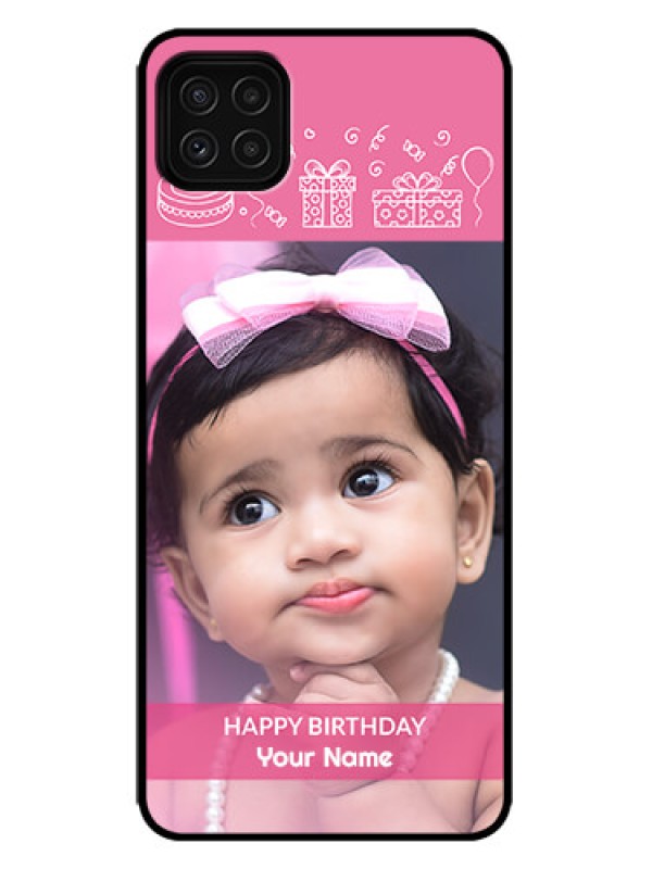 Custom Galaxy F42 5G Custom Metal Phone Case - With Birthday Line Art Design