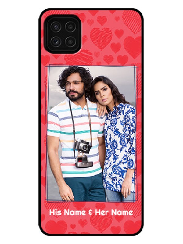 Custom Galaxy F42 5G Custom Metal Phone Case - With Red Heart Symbols Design