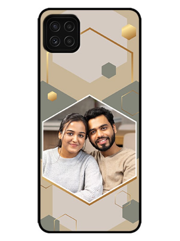 Custom Galaxy F42 5G Custom Metal Phone Case - Stylish Hexagon Pattern Design