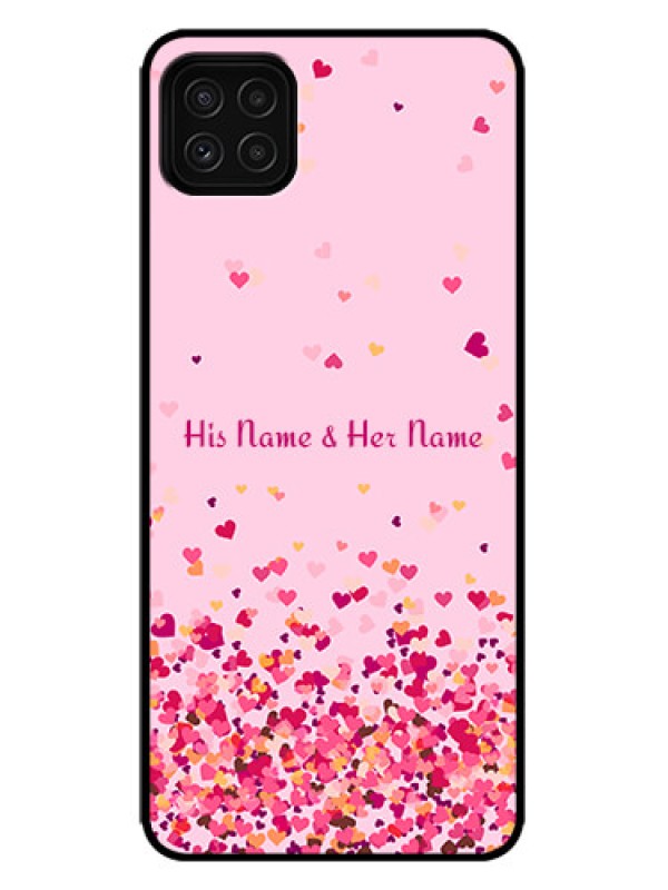 Custom Galaxy F42 5G Custom Metal Phone Case - Floating Hearts Design