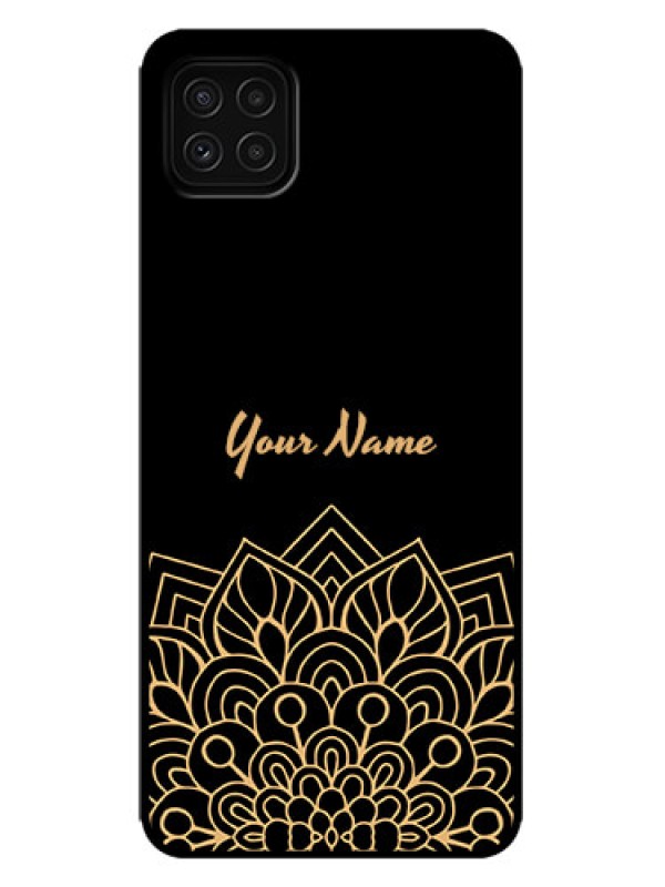 Custom Galaxy F42 5G Custom Metal Phone Case - Golden Mandala Design