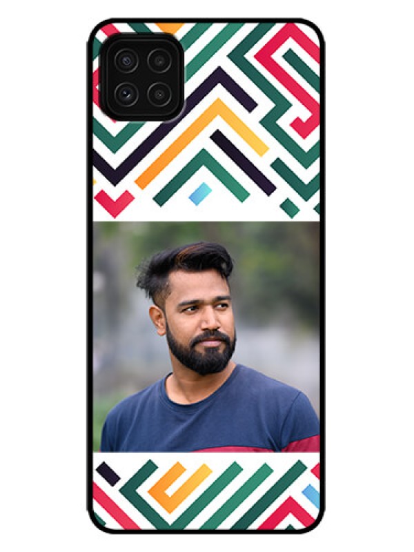 Custom Galaxy F42 5G Custom Metal Phone Case - Colorful Maze Pattern Design