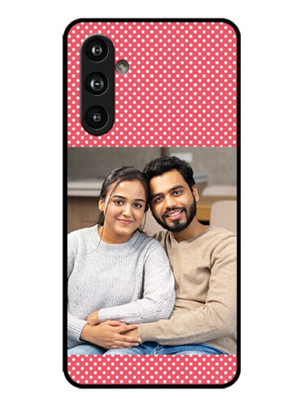 Custom Galaxy F54 5G Custom Metal Phone Case - White Dotted Design