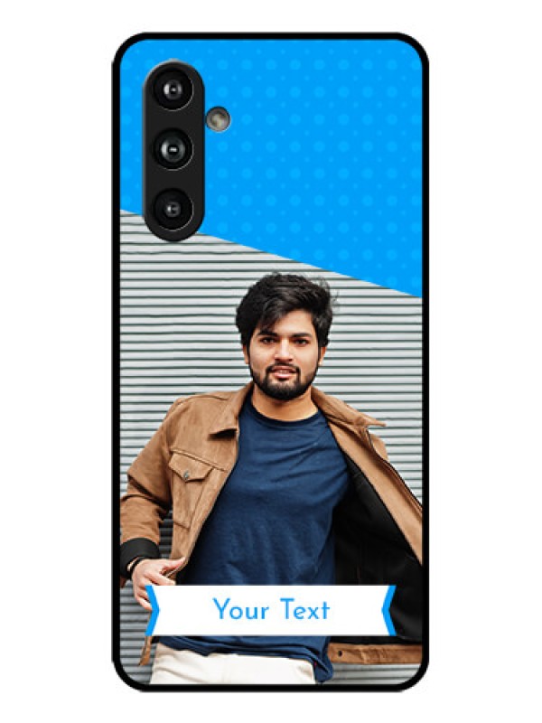 Custom Galaxy F54 5G Custom Metal Phone Case - Simple Blue Color Design