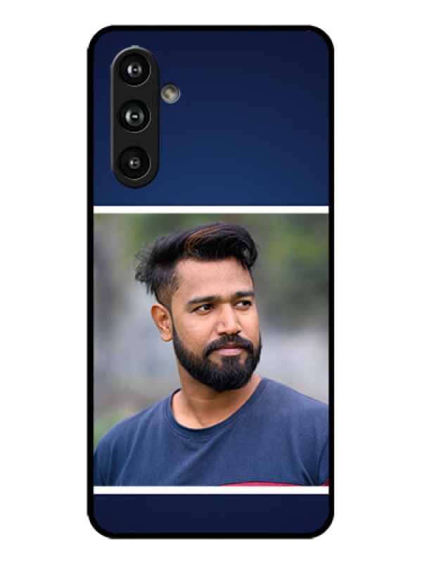 Custom Galaxy F54 5G Custom Metal Phone Case - Simple Royal Blue Design