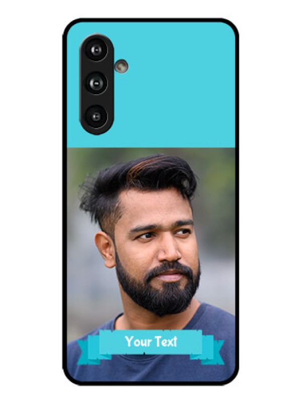 Custom Galaxy F54 5G Custom Metal Phone Case - Blue Color Design