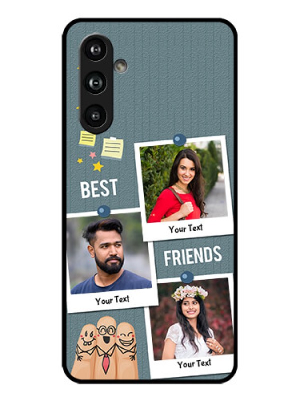 Custom Galaxy F54 5G Custom Metal Phone Case - Sticky Frames And Friendship Design