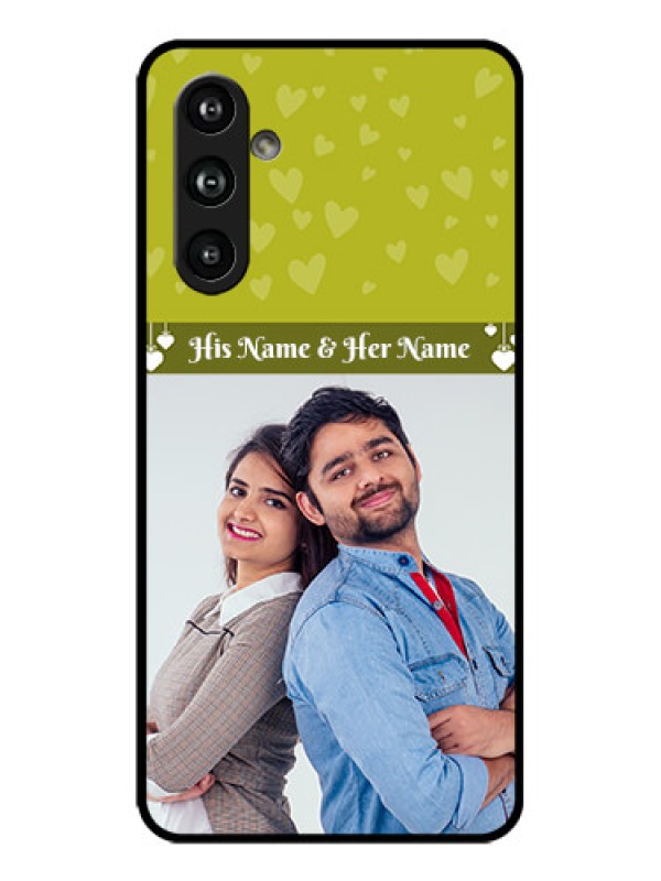 Custom Galaxy F54 5G Custom Metal Phone Case - You and Me Heart Design