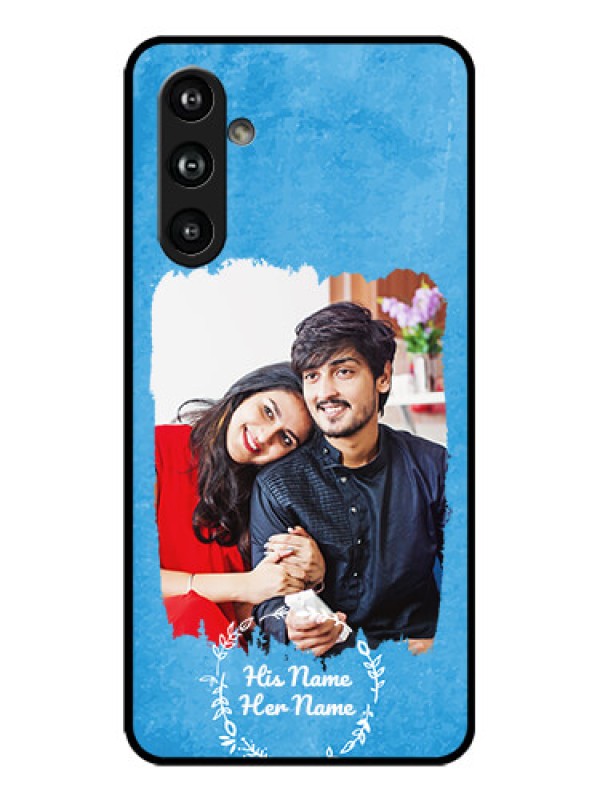 Custom Galaxy F54 5G Custom Metal Phone Case - Blue Color Vintage Design