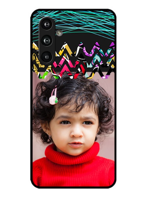 Custom Galaxy F54 5G Custom Metal Phone Case - Neon Abstract Design