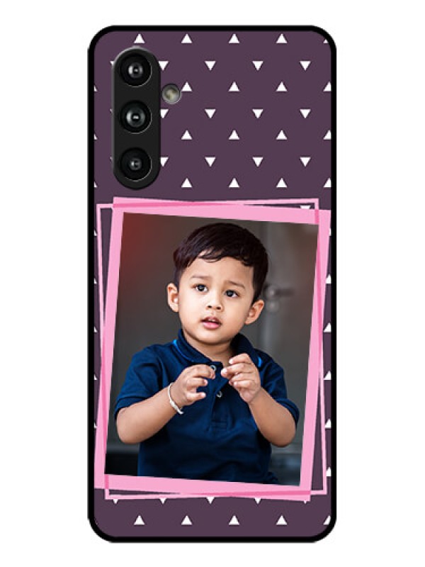 Custom Galaxy F54 5G Custom Metal Phone Case - Triangle Pattern Dotted Design