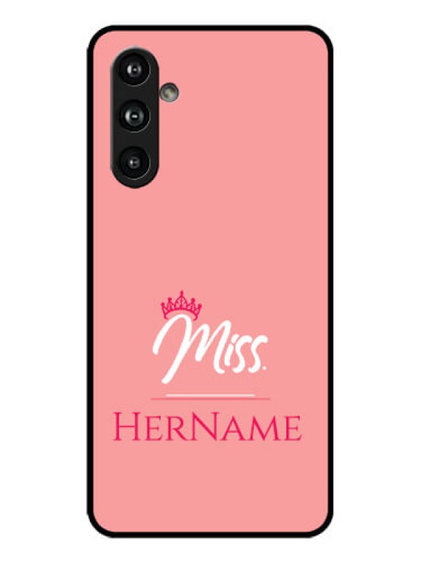 Custom Galaxy F54 5G Custom Metal Phone Case - Mrs With Name Design