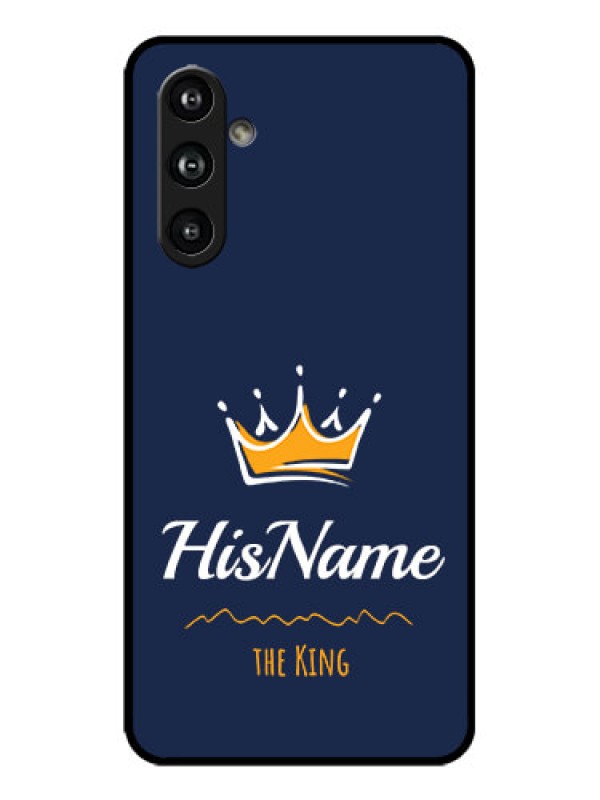Custom Galaxy F54 5G Custom Metal Phone Case - King With Name Design