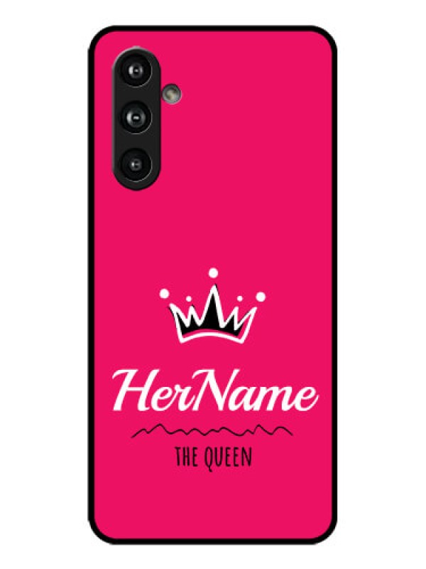 Custom Galaxy F54 5G Custom Metal Phone Case - Queen With Name Design