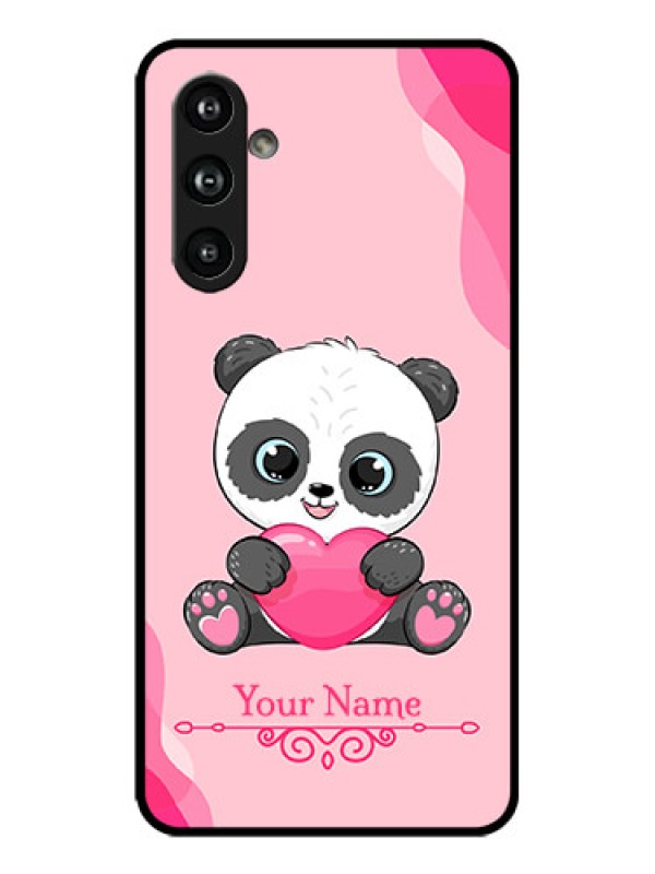 Custom Galaxy F54 5G Custom Metal Phone Case - Cute Panda Design