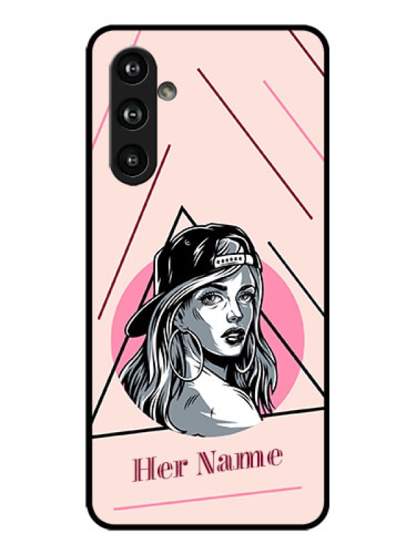 Custom Galaxy F54 5G Custom Metal Phone Case - Rockstar Girl Design