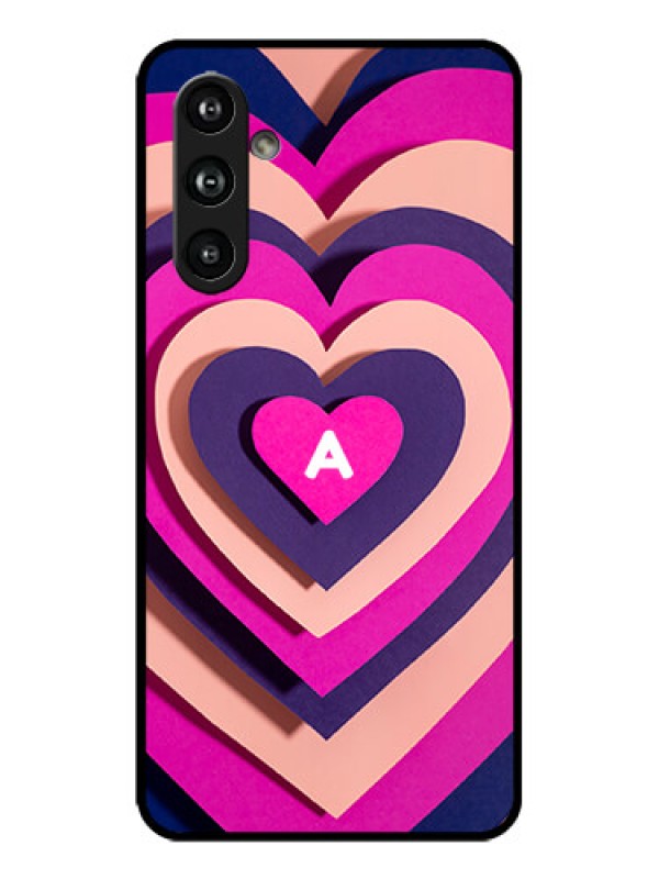 Custom Galaxy F54 5G Custom Metal Phone Case - Cute Heart Pattern Design