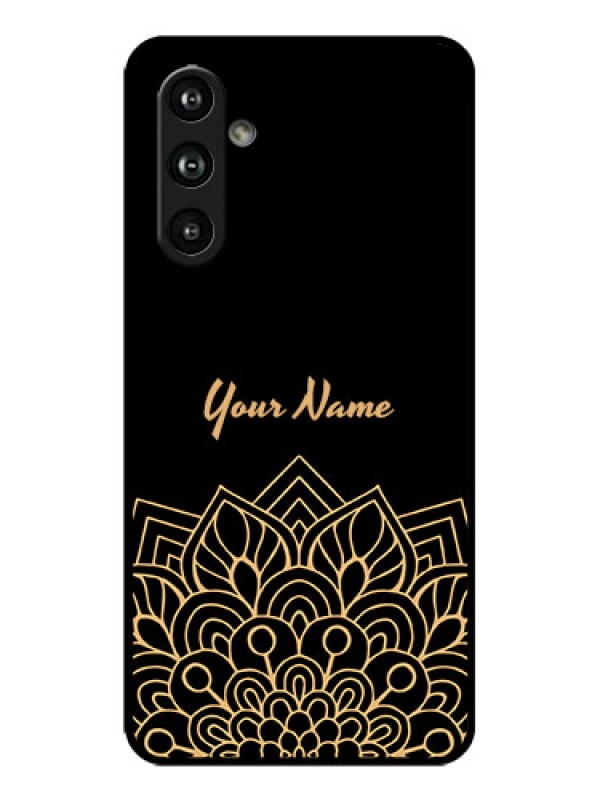 Custom Galaxy F54 5G Custom Metal Phone Case - Golden Mandala Design