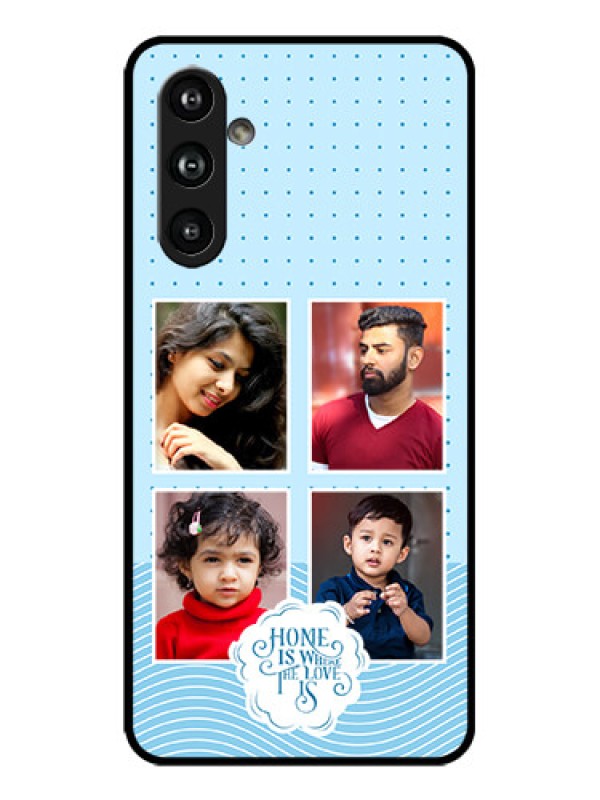 Custom Galaxy F54 5G Custom Metal Phone Case - Cute Love Quote With 4 Pic Upload Design