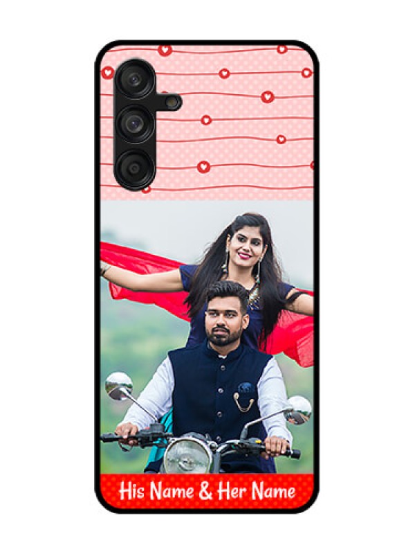 Custom Samsung Galaxy F55 5G Custom Metal Phone Case - Red Pattern Case Design