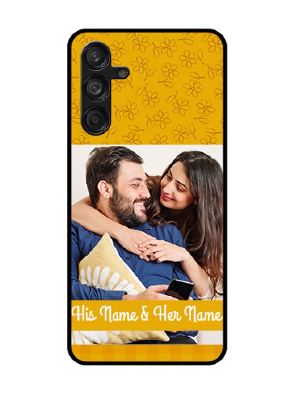 Custom Samsung Galaxy F55 5G Custom Metal Phone Case - Yellow Floral Design