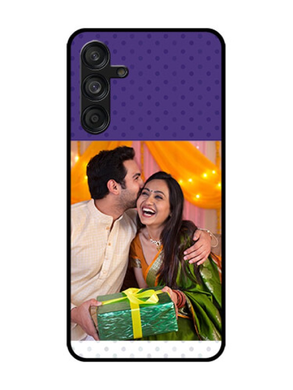 Custom Samsung Galaxy F55 5G Custom Metal Phone Case - Violet Colored Pattern Design