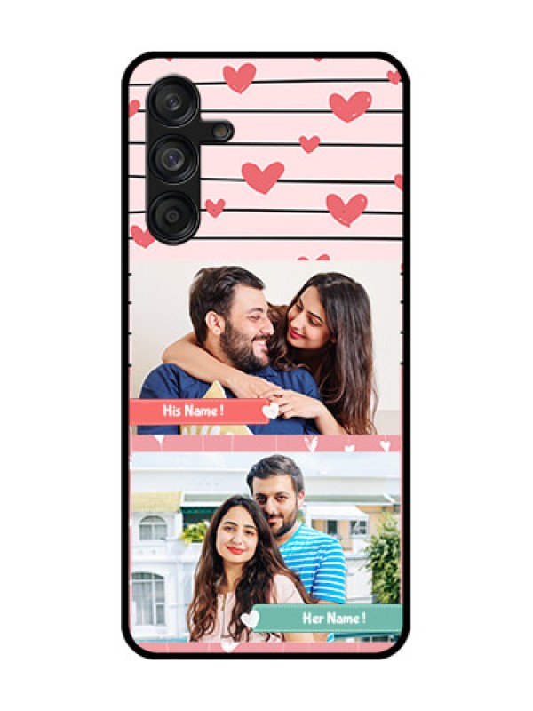 Custom Samsung Galaxy F55 5G Custom Metal Phone Case - Photo With Heart Design
