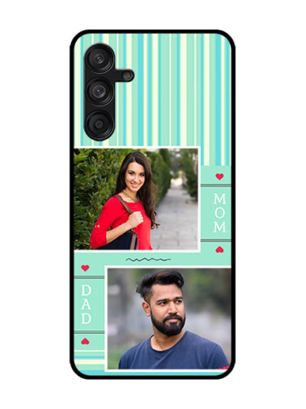 Custom Samsung Galaxy F55 5G Custom Metal Phone Case - Mom and Dad Pic Design