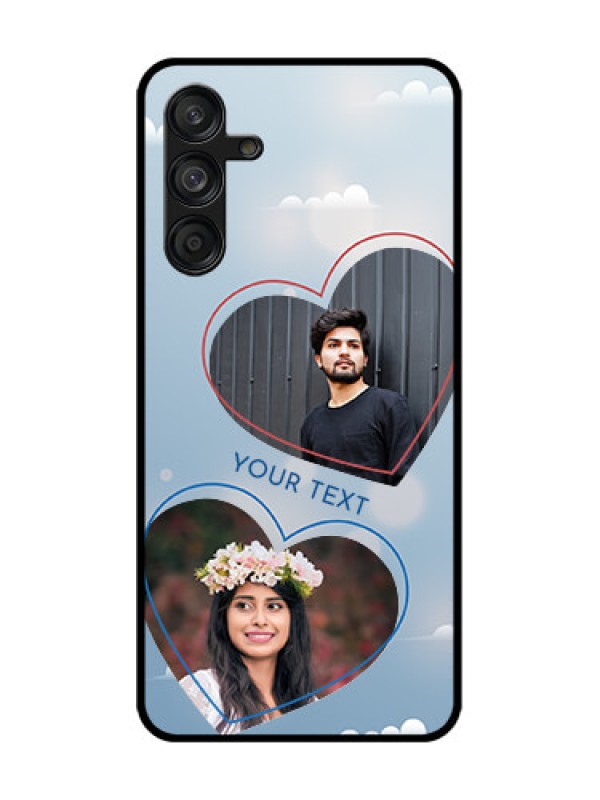 Custom Samsung Galaxy F55 5G Custom Metal Phone Case - Blue Color Couple Design