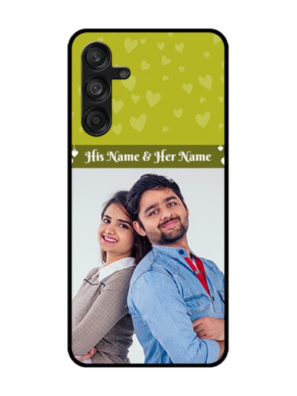 Custom Samsung Galaxy F55 5G Custom Metal Phone Case - You and Me Heart Design