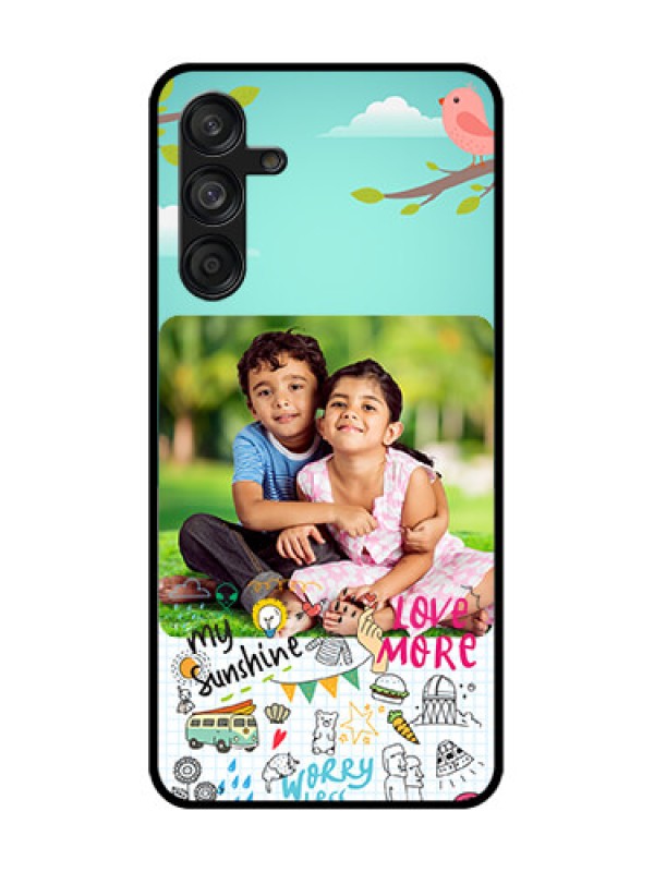 Custom Samsung Galaxy F55 5G Custom Metal Phone Case - Doodle Love Design