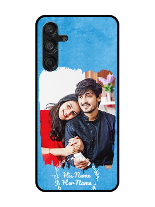 Custom Samsung Galaxy F55 5G Custom Metal Phone Case - Blue Color Vintage Design