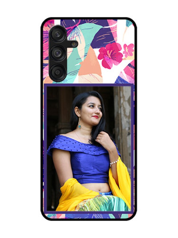 Custom Samsung Galaxy F55 5G Custom Metal Phone Case - Abstract Floral Design