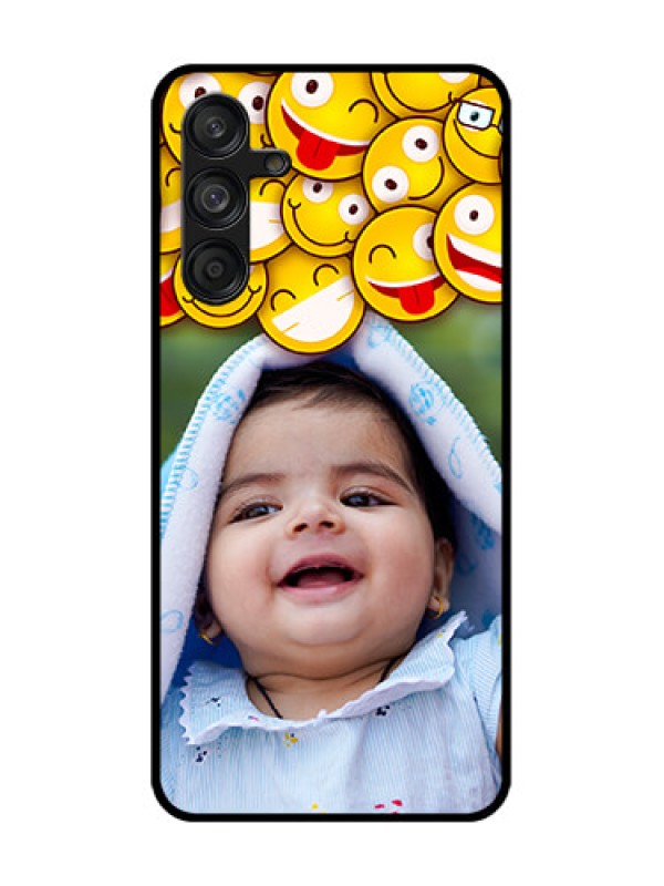 Custom Samsung Galaxy F55 5G Custom Metal Phone Case - With Smiley Emoji Design