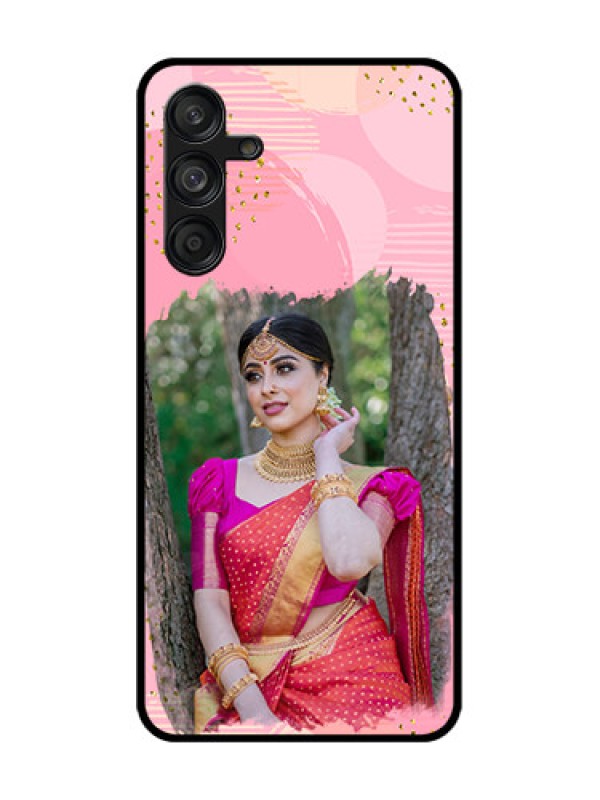 Custom Samsung Galaxy F55 5G Custom Metal Phone Case - Gold Glitter Splash Design