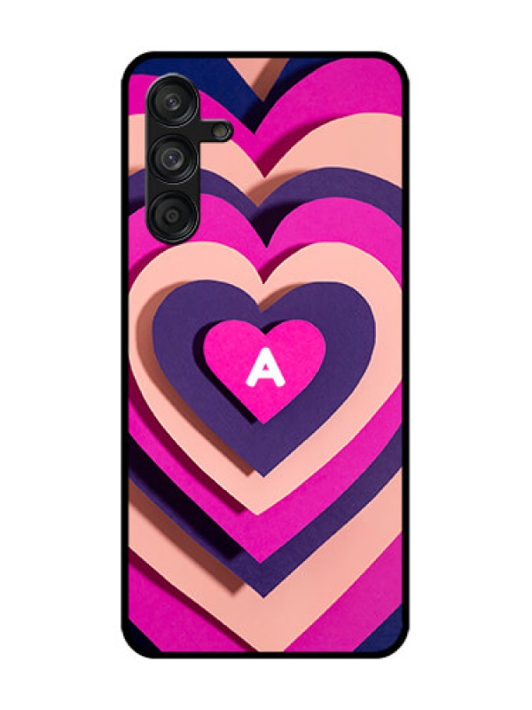 Custom Samsung Galaxy F55 5G Custom Metal Phone Case - Cute Heart Pattern Design