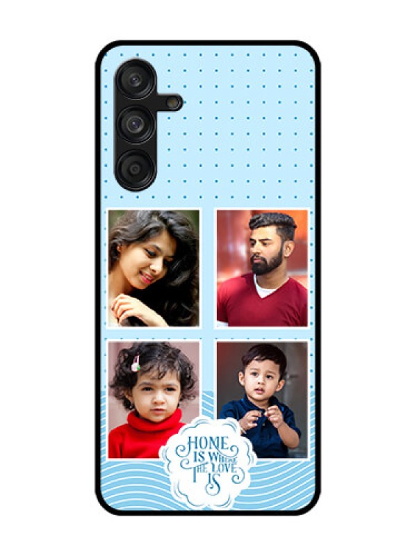 Custom Samsung Galaxy F55 5G Custom Metal Phone Case - Cute Love Quote With 4 Pic Upload Design