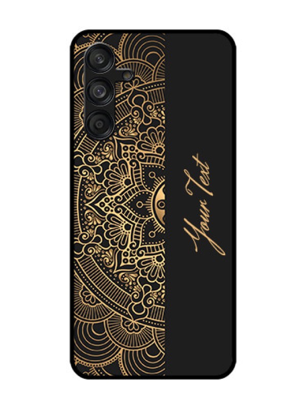 Custom Samsung Galaxy F55 5G Custom Metal Phone Case - Mandala Art With Custom Text Design