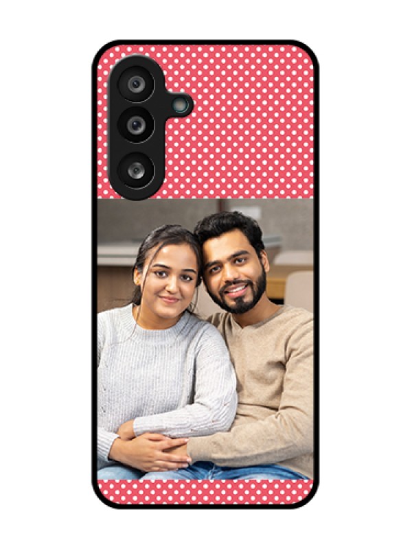 Custom Samsung Galaxy F56 5G Custom Metal Phone Case - White Dotted Design