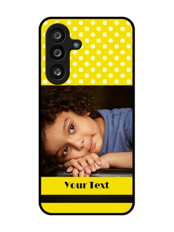 Custom Samsung Galaxy F56 5G Custom Metal Phone Case - Bright Yellow Case Design