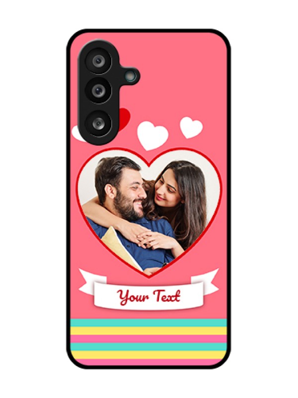 Custom Samsung Galaxy F56 5G Custom Metal Phone Case - Love Shapes Doodle Design