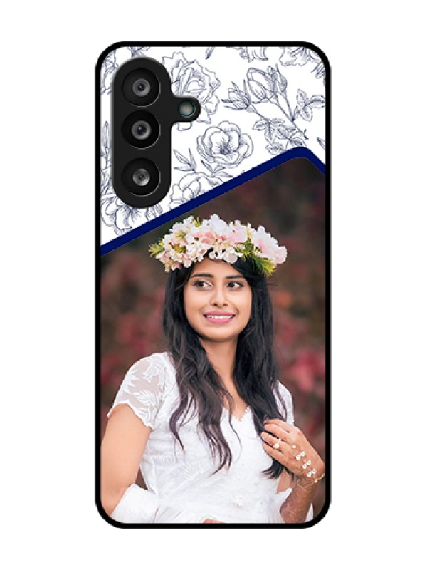 Custom Samsung Galaxy F56 5G Custom Metal Phone Case - Classy Floral Design