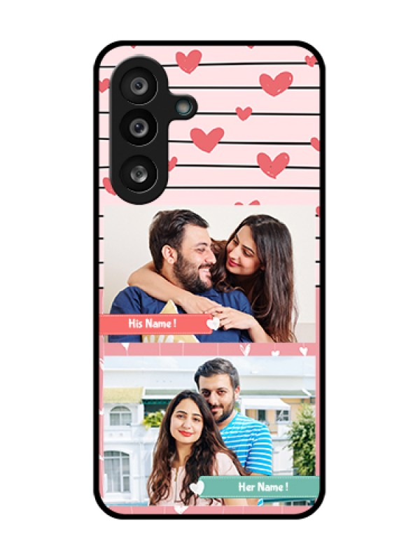 Custom Samsung Galaxy F56 5G Custom Metal Phone Case - Photo With Heart Design