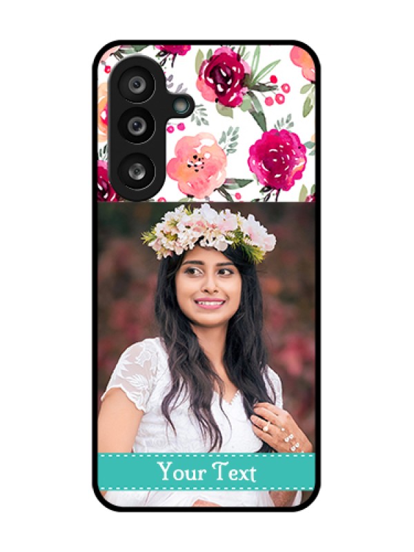 Custom Samsung Galaxy F56 5G Custom Metal Phone Case - Water Colors Floral Design