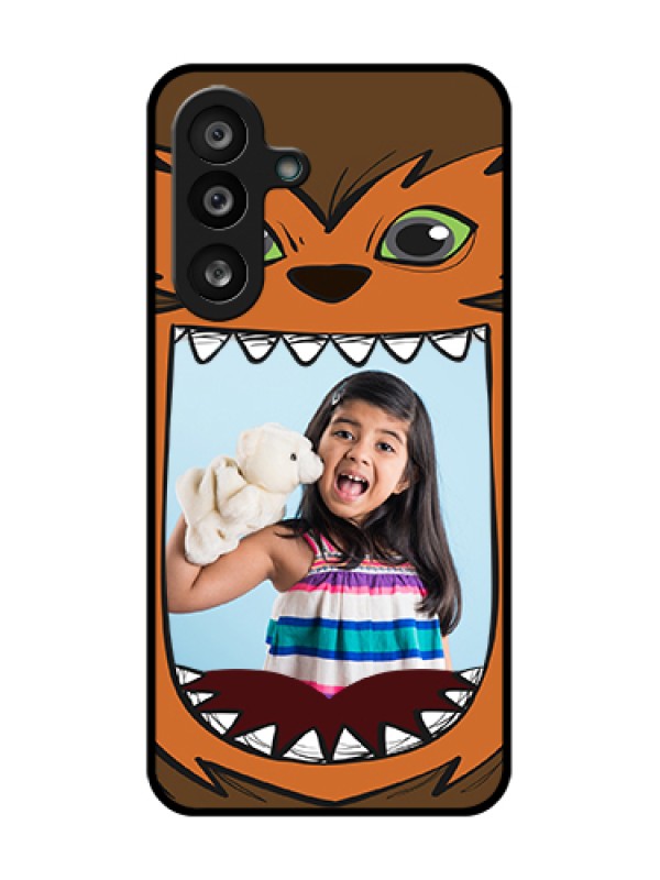 Custom Samsung Galaxy F56 5G Custom Metal Phone Case - Owl Monster Back Case Design