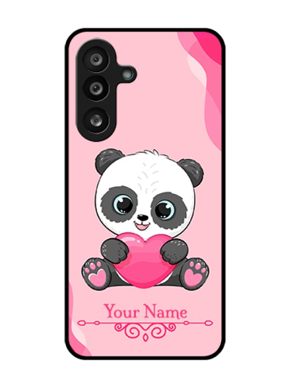Custom Samsung Galaxy F56 5G Custom Metal Phone Case - Cute Panda Design